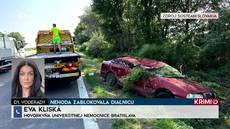 NEHODA ZABLOKOVALA DIAĽNICU