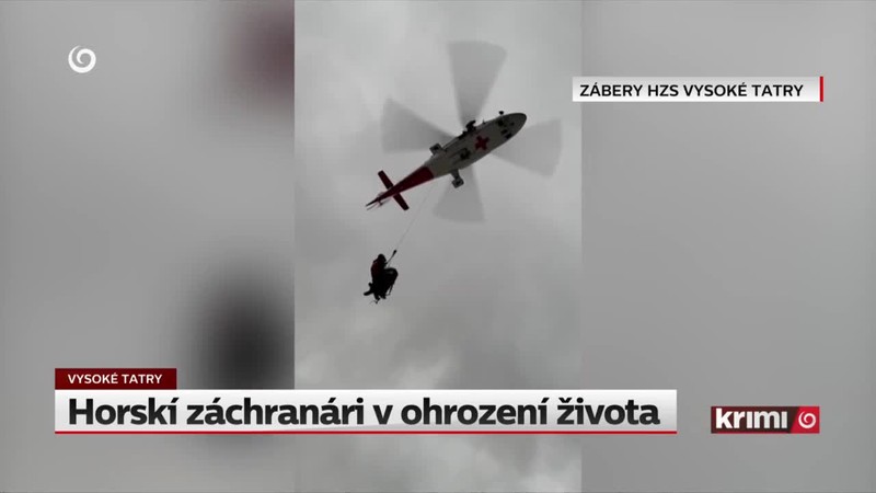 Horskí záchranári v ohrození života