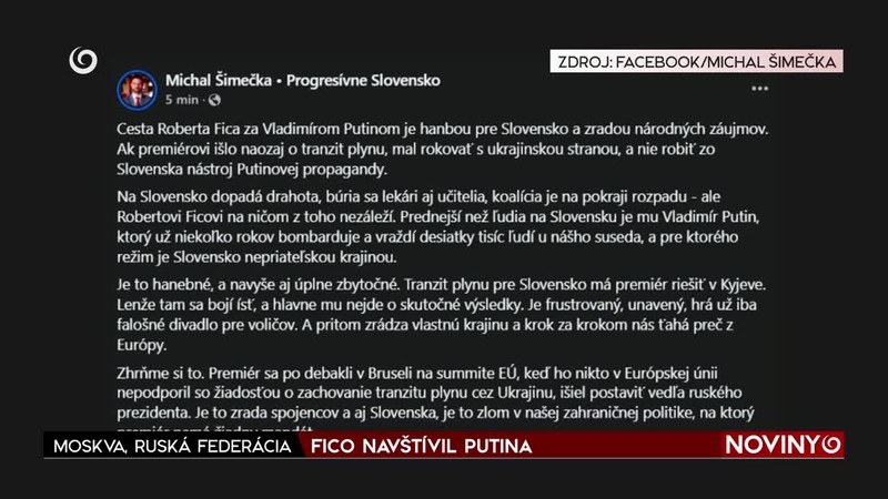 FICO NAVŠTÍVIL PUTINA