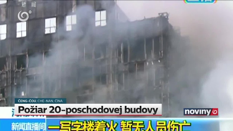 Požiar 20-poschodovej budovy