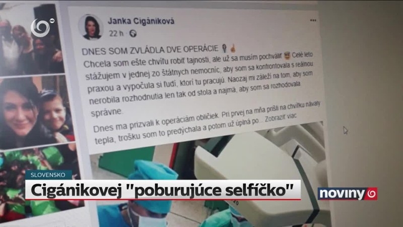 Cigánikovej "poburujúce selfíčko"