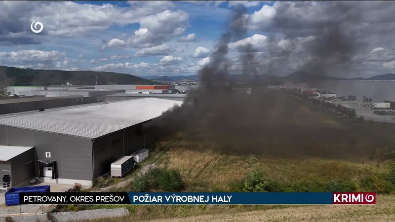 POŽIAR VÝROBNEJ HALY