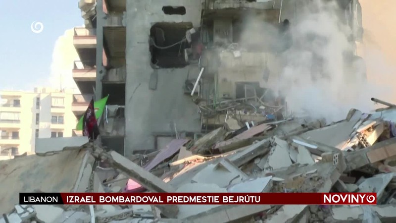 IZRAEL BOMBARDOVAL PREDMESTIE BEJRÚTU