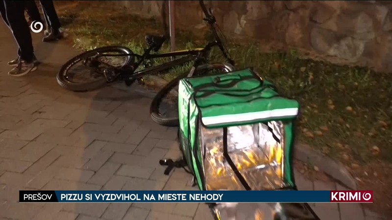 PIZZU SI VYZDVIHOL NA MIESTE NEHODY