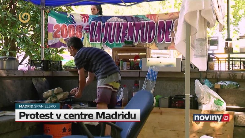Protest v centre Madridu