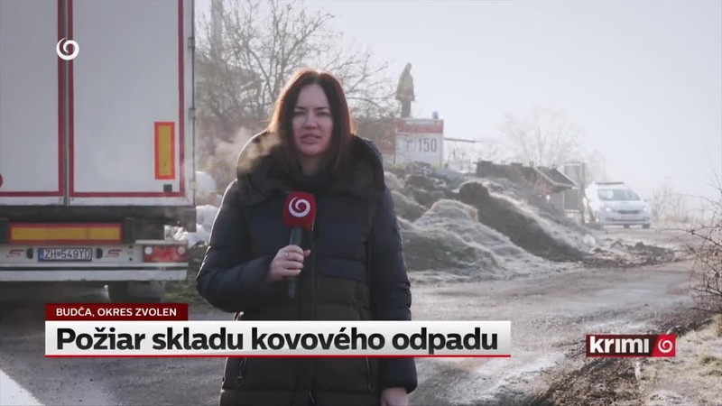 Požiar skladu kovového odpadu