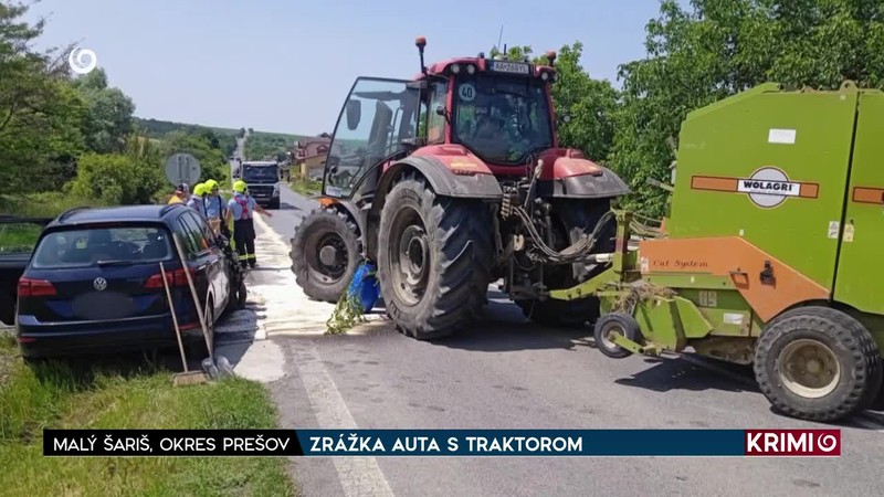 ZRÁŽKA AUTA S TRAKTOROM /