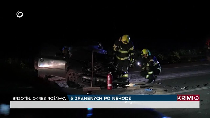 5 ZRANENÝCH PO NEHODE