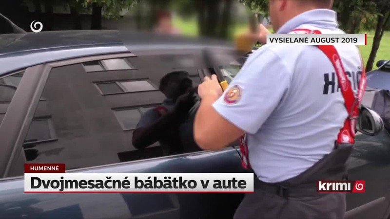 Dvojmesačné bábätko v aute