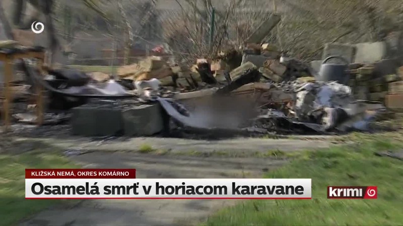 Osamelá smrť v horiacom karavane