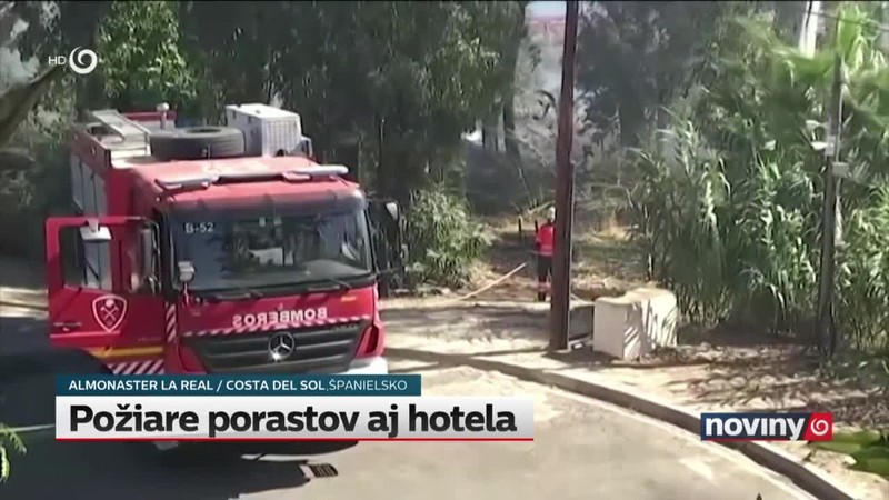 Požiare porastov aj hotela