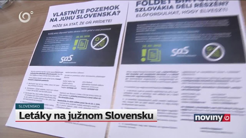 Letáky na južnom Slovensku
