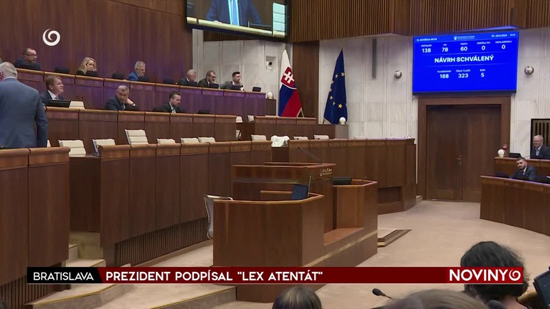 PREZIDENT PODPÍSAL "LEX ATENTÁT"