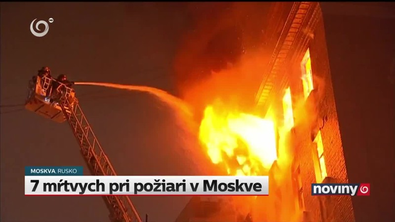 7 mŕtvych pri požiari v Moskve