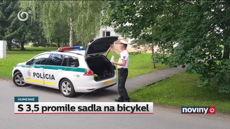 S 3,5 promile sadla na bicykel