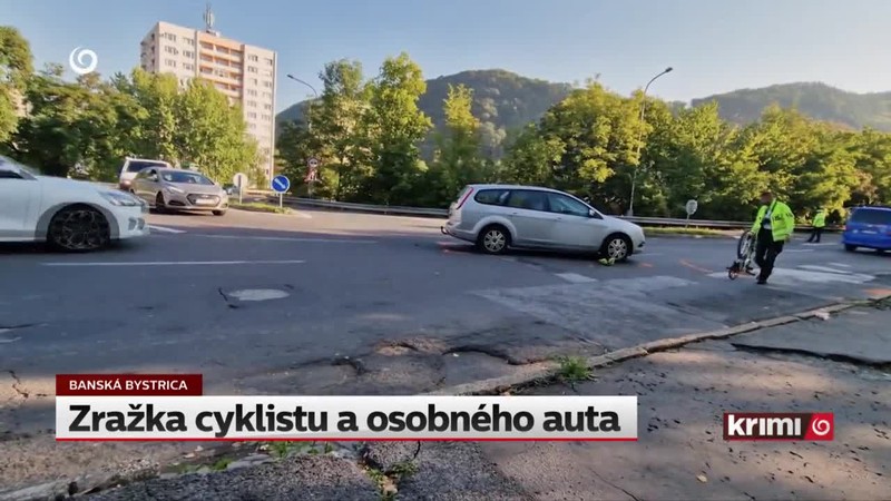 Zražka cyklistu a osobného auta