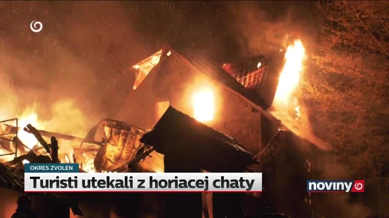 Turisti utekali z horiacej chaty