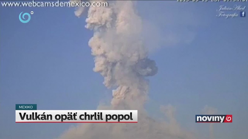 Vulkán opäť chrlil popol