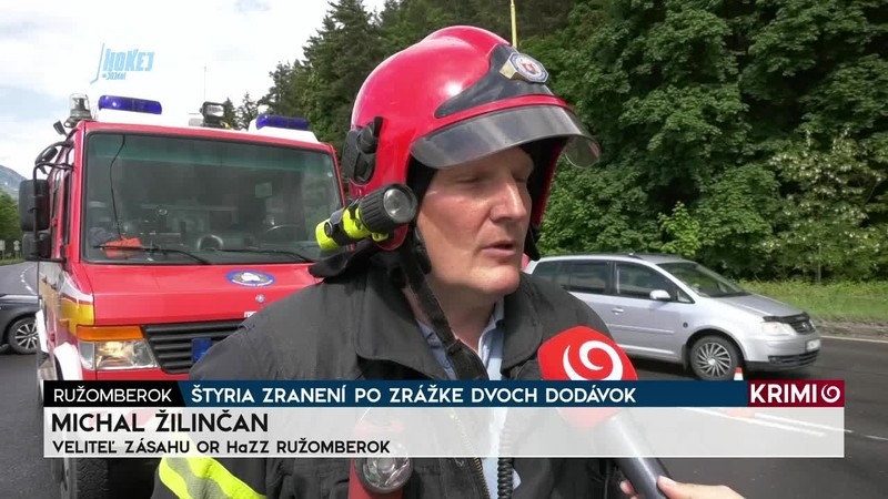 ŠTYRIA ZRANENÍ PO ZRÁŽKE DVOCH DODÁVOK
