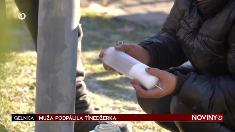 MUŽA PODPÁLILA TÍNEDŽERKA
