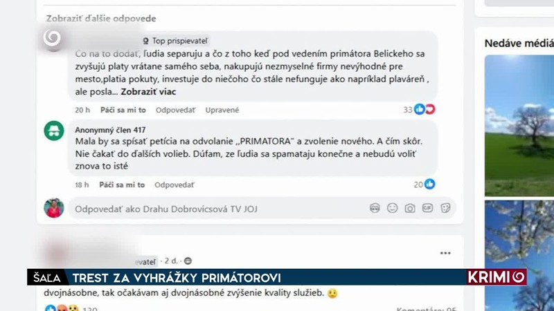 TREST ZA VYHRÁŽKY PRIMÁTOROVI /