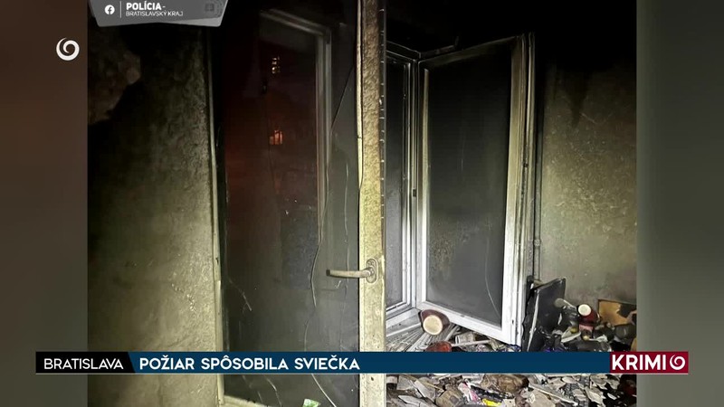 POŽIAR SPÔSOBILA SVIEČKA