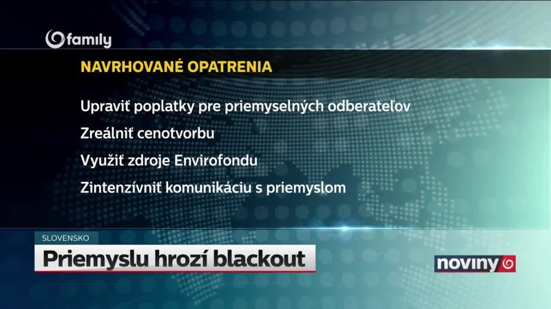 Priemyslu hrozí blackout