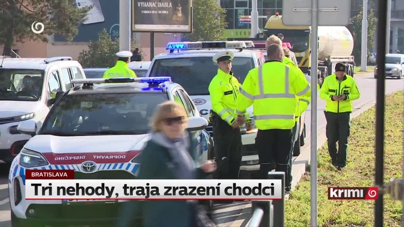 Tri nehody, traja zrazení chodci