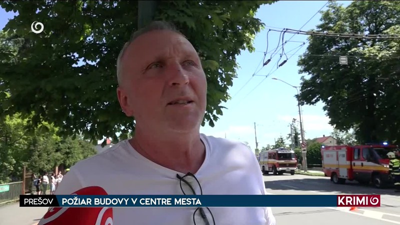 POŽIAR BUDOVY V CENTRE MESTA