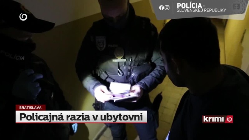 Policajná razia v ubytovni