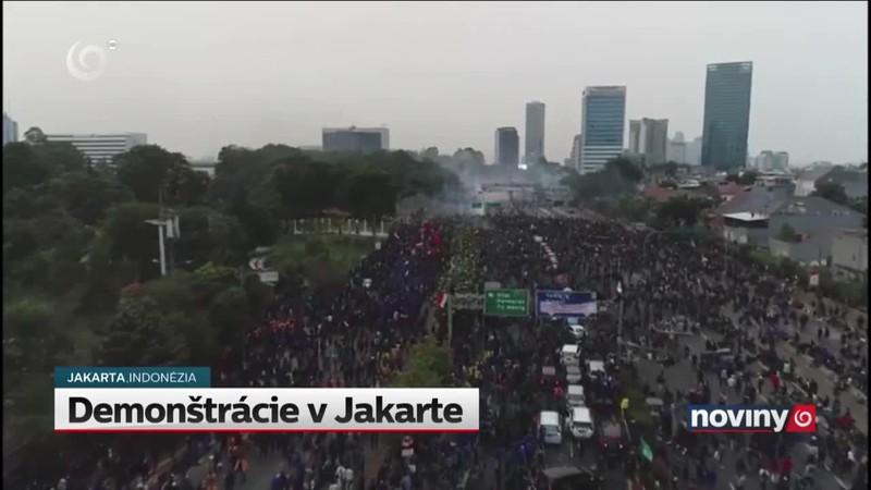 Demonštrácie v Jakarte