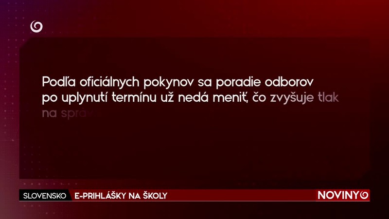 E-PRIHLÁŠKY NA ŠKOLY