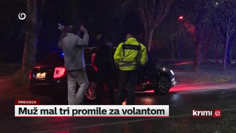 Muž mal tri promile za volantom