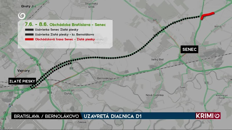 UZAVRETÁ DIAĽNICA D1