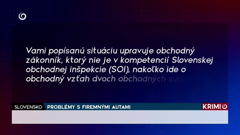 PROBLÉMY S FIREMNÝMI AUTAMI