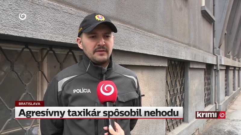 Agresívny taxikár spôsobil nehodu