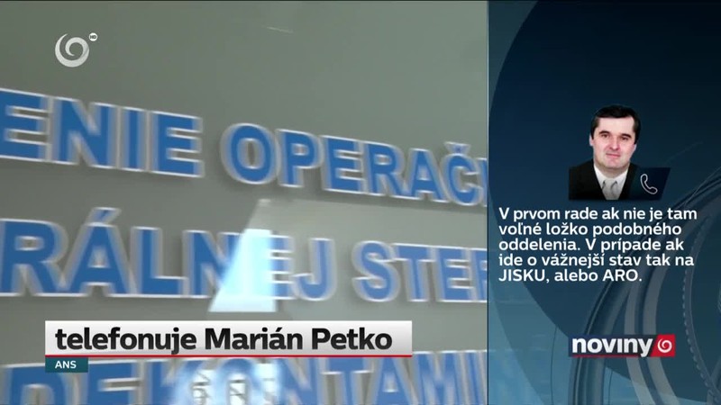 Pacientka z chodby už na ARE