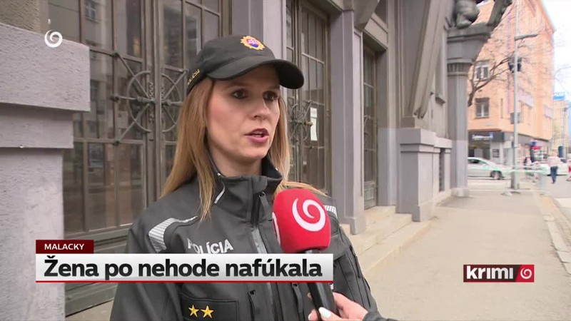 Žena po nehode nafúkala