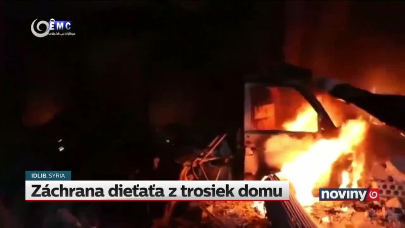 Záchrana dieťaťa z trosiek domu