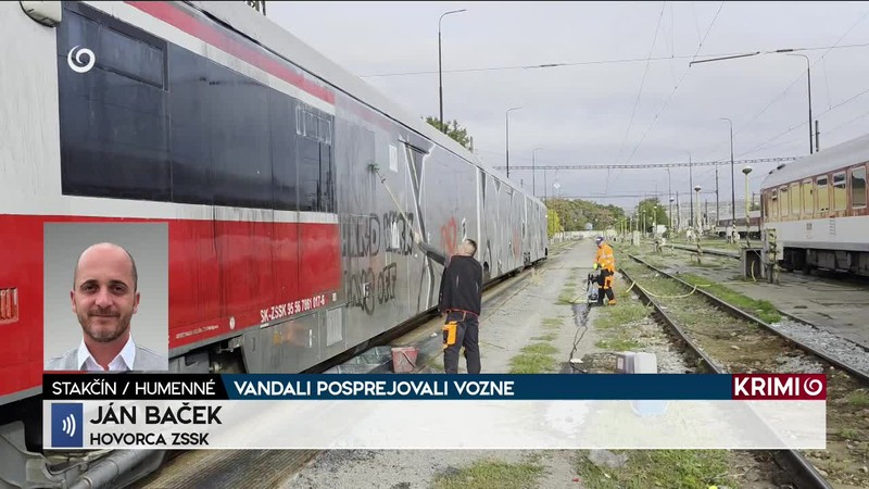VANDALI POSPREJOVALI VOZNE
