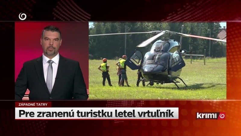 Pre zranenú turistku letel vrtuľník