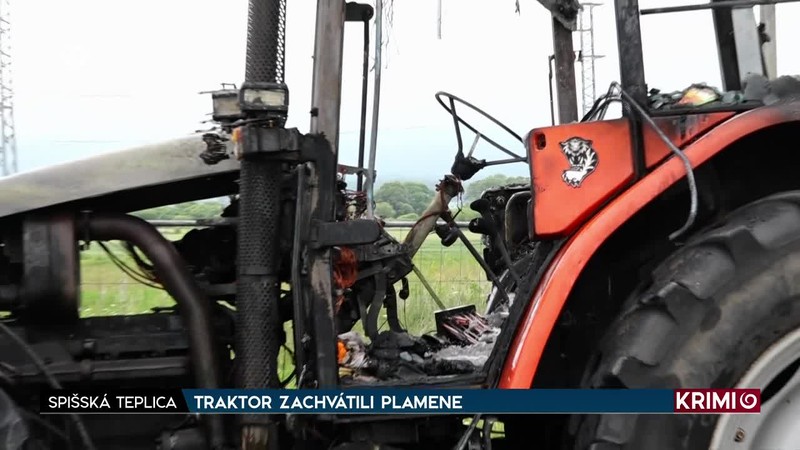 TRAKTOR ZACHVÁTILI PLAMENE