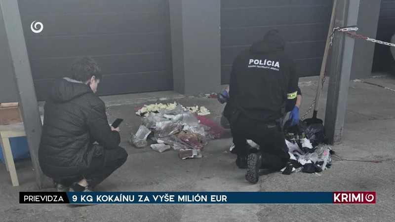9 KG KOKAÍNU ZA VYŠE MILIÓN EUR