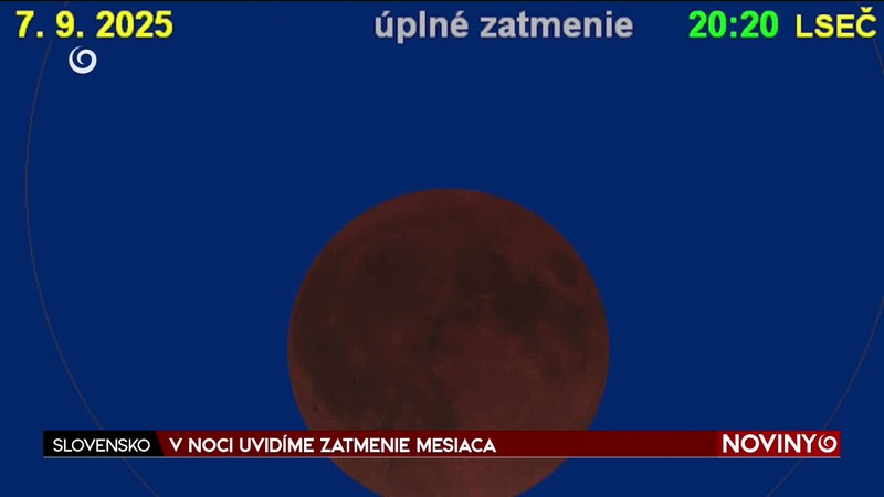 V NOCI UVIDÍME ZATMENIE MESIACA