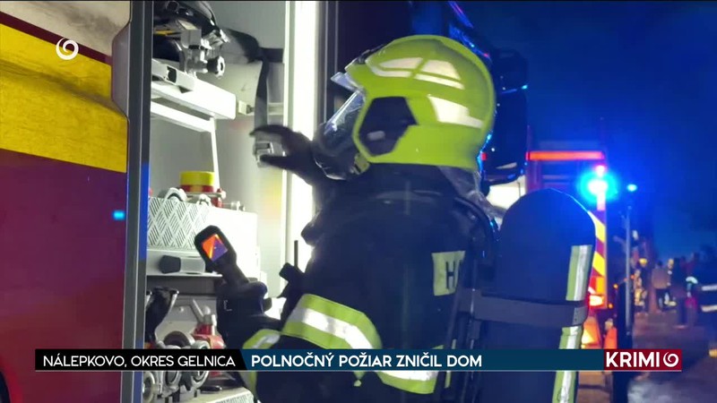 POLNOČNÝ POŽIAR ZNIČIL DOM