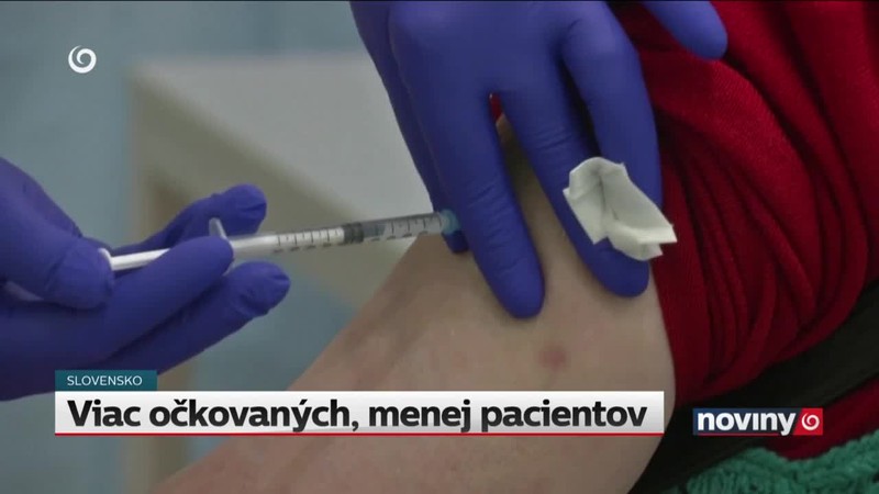 Viac očkovaných, menej pacientov