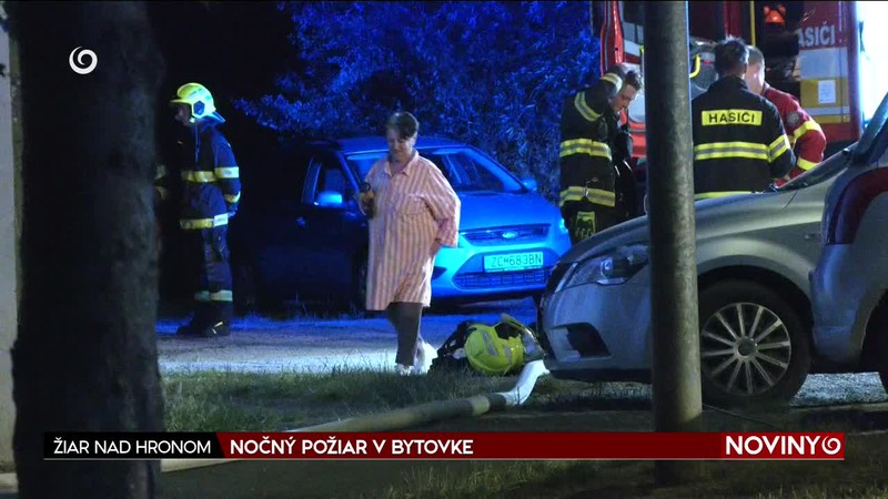 NOČNÝ POŽIAR V BYTOVKE