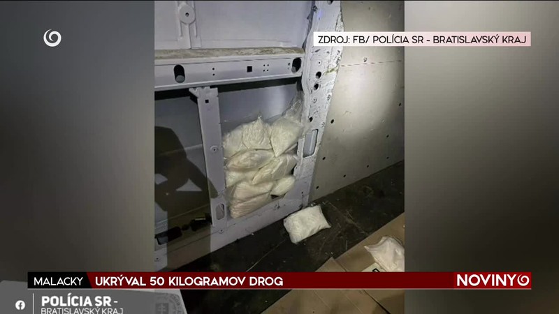 UKRÝVAL 50 KILOGRAMOV DROG