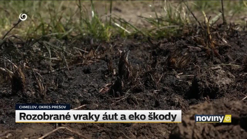 Rozobrané vraky áut a eko škody