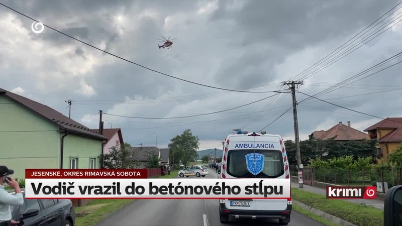 Vodič vrazil do betónového stĺpu